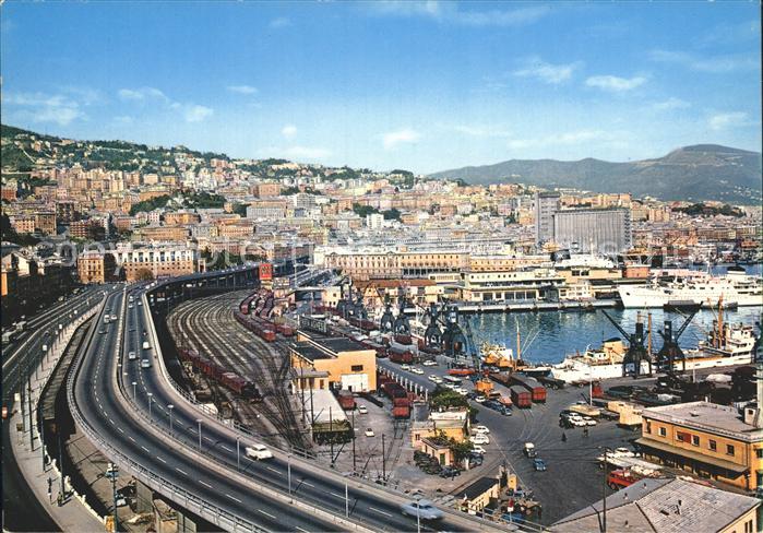Genova Genua Liguria Fliegeraufnahme Hafen