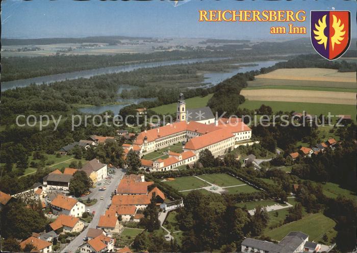 Reichersberg Inn Fliegeraufnahme Augustiner Chorherrenstift