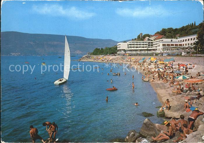 HERCEG NOVI Hercegnovi Montenegro Hotel Plaza Strand Segelboot