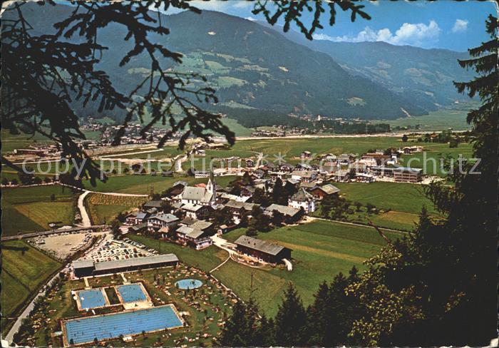 Stumm Zillertal Freibad Durchblick vom Waldrand