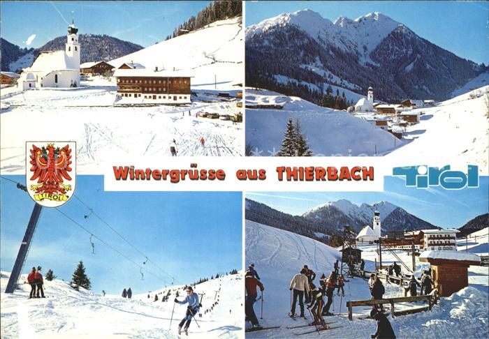 Thierbach Wildschoenau Kirche Lift Skigebiet Alpen