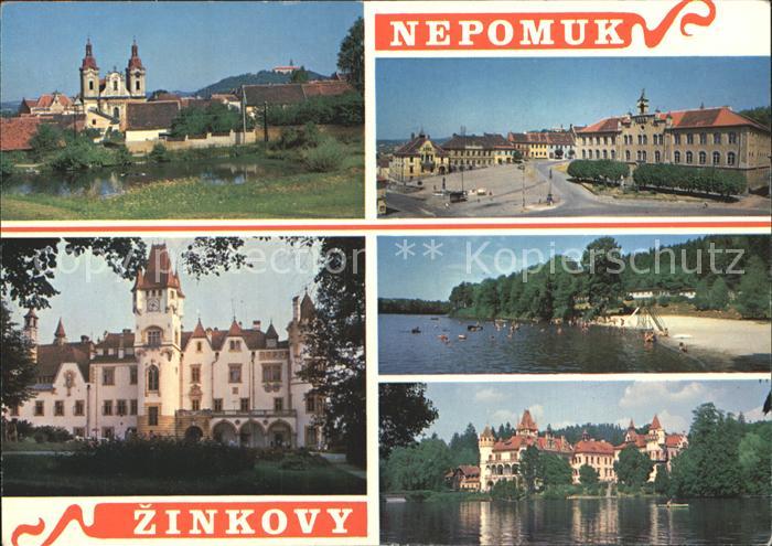 Nepomuk Pomuk Zinkovy Kirche Stadtplatz Schloss