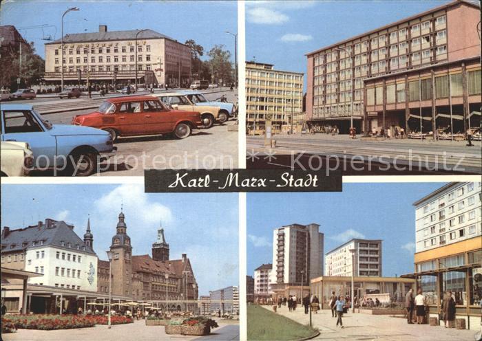 Karl-Marx-Stadt CHEMNITZ Interhotel Chemnitzer Hof Moskau Rosenhof Rathaus Wilhe