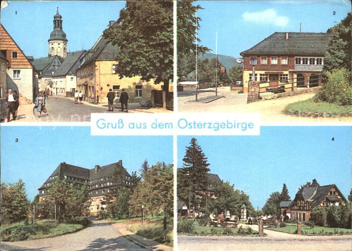 Oberbaerenburg Baerenburg Geising Hauptstrasse Kirche Kipsdorf Bahnhof Altenberg