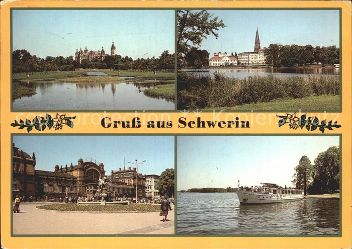 Schwerin Mecklenburg Schlossgarten Burgsee Grunthalplatz Fahrgastschiff Weisse F