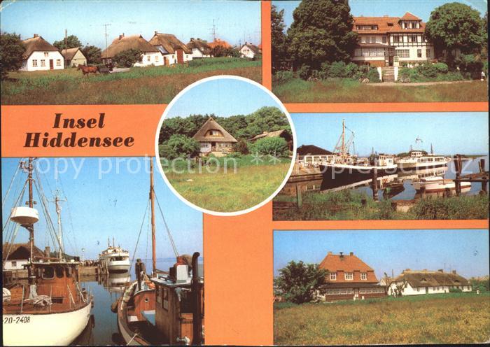 Vitte Kloster Fischerhaeuser Hafen HO Gaststaette