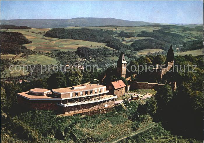 Darmstadt Burg Frankenstein im Naturpark Bergstrasse Fliegeraufnahme
