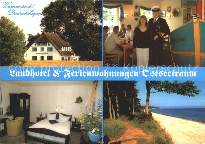 Warnemuende Ostseebad Landhotel Ostseetraum Gaststube Zimmer Strand