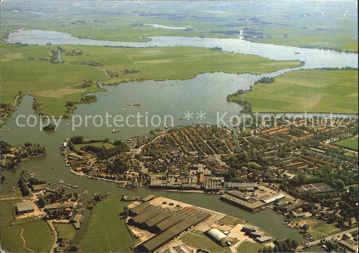 Grou Friesland Panorama met Pikmeer en Wijde Ee Luchtopname