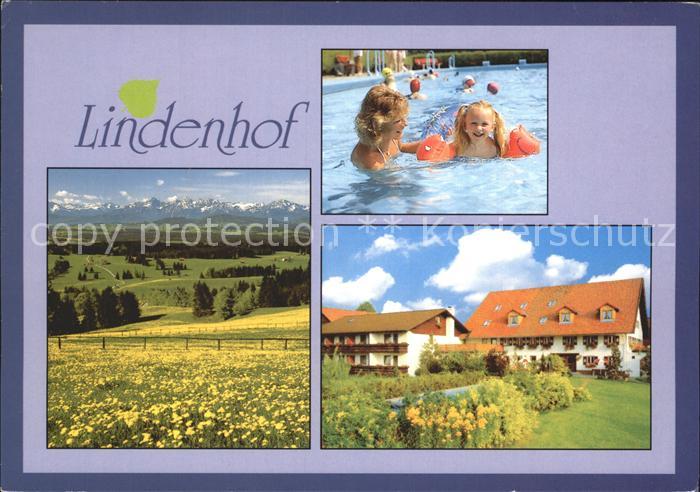 Rettenbach Auerberg Lindenhof Schwimmbad Landschaft Alpenkette