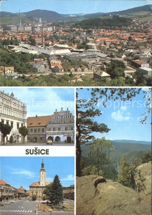 Susice Celkovy pohled Renesancni budovy Muzea a spravy CHKO Sumava Draci skaly n