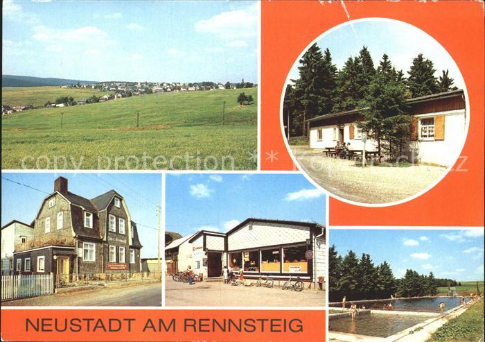 Neustadt Rennsteig Panorama Waldbaude Dreiherrnstein FDGB Erholungsheim Am Kammw