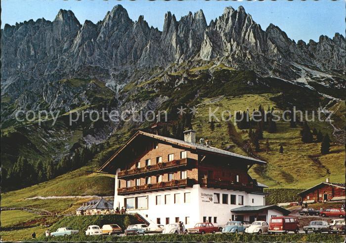 Muehlbach Hochkoenig Arthurhaus Mitterbergalpe mit Manndlwand