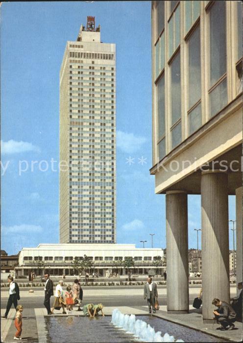 BERLIN CITY Hotel Stadt Berlin Blick vom Haus des Lehrers Wasserspiele