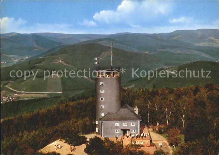 Hohe Bracht Aussichtsturm Restaurant Fliegeraufnahme