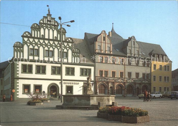 Weimar Thueringen Marktplatz Brunnen