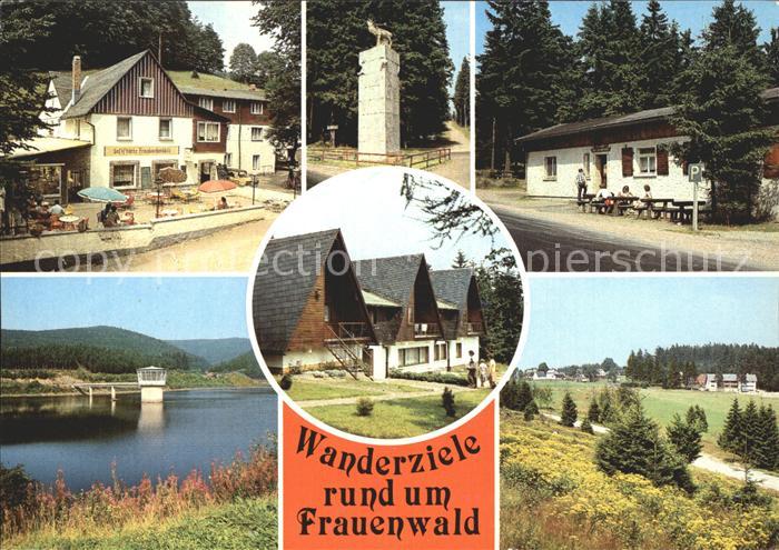 Frauenwald Thueringen Wanderziele Monument Bohrstuhl Waldbaude Dreiherrnstein Ta