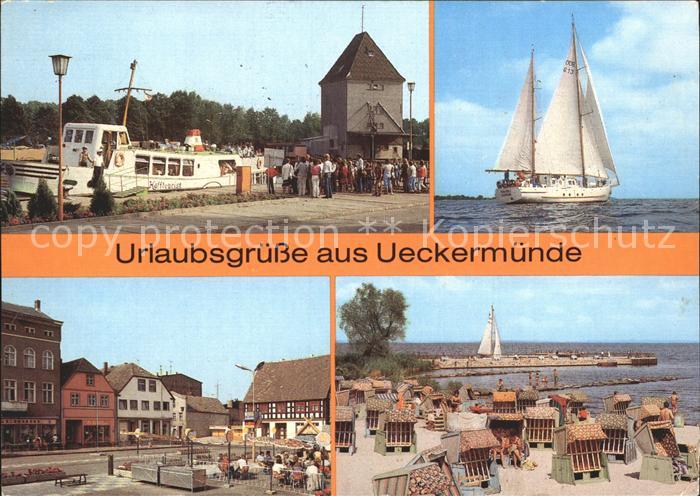 Ueckermuende Mecklenburg Vorpommern Anlegestelle Weisse Flotte Pionierschiff Imm