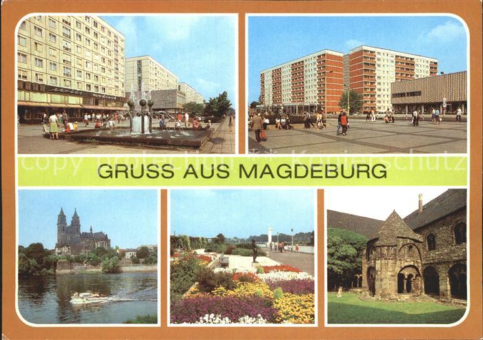 MAGDEBURG  CITY Karl Marx Strasse Julius Bremer Strasse Dom Promenade der Voelke