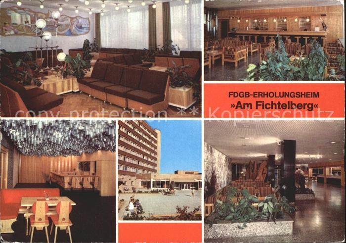 Oberwiesenthal Erzgebirge FDGB Erholungsheim Am Fichtelberg Buecherei Hallenbar