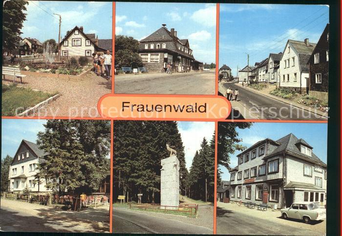 Frauenwald Thueringen Platz des Friedens Bahnhofsgaststaette Nordstrasse FDGB Er