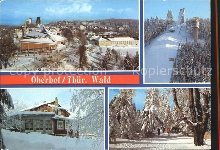 Oberhof Thueringen Panorama Schanze am Rennsteig Forsthaus Sattelbach Am Grenzad