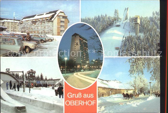 Oberhof Thueringen FDGB Erholungsheime Dimitroff und Rennsteig Schanze Bobbahn C