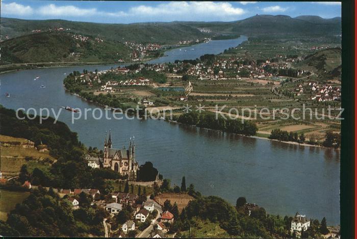 Siebengebirge am Rhein mit Apollinariskirche