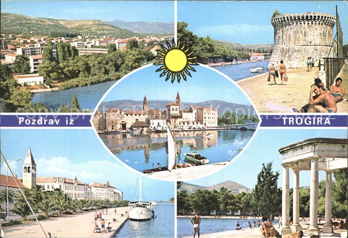 Trogir Trau Anlegestelle Ruine Panorama