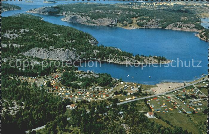 Schweden Campingplatz Lagunen Fliegeraufnahme