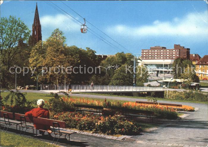 Freiburg Breisgau Stadtgarten Schlossberg Seilbahn