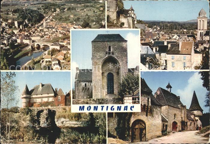 Montignac Dordogne Gesamtansicht Burg Kirche
