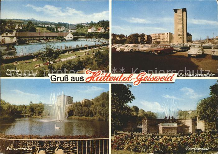 Geisweid Hochhaus Suedwestfalen Freibad Schwanenteich