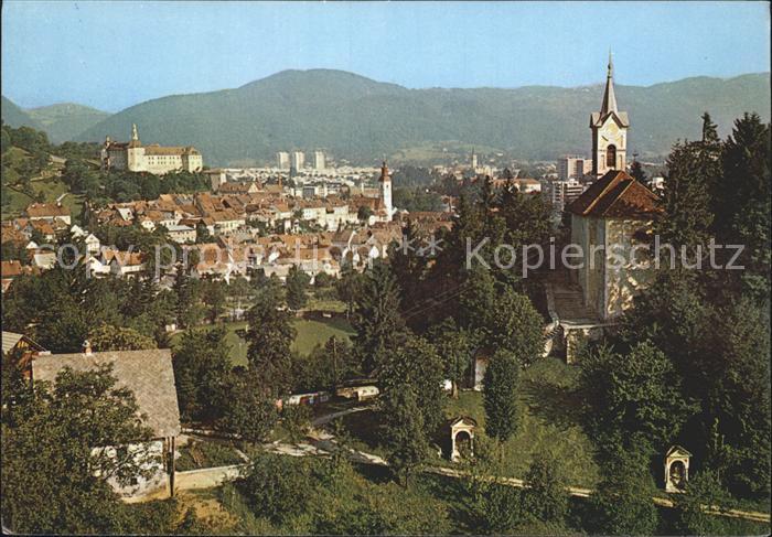 Skofja Loka Sora Stadtansicht