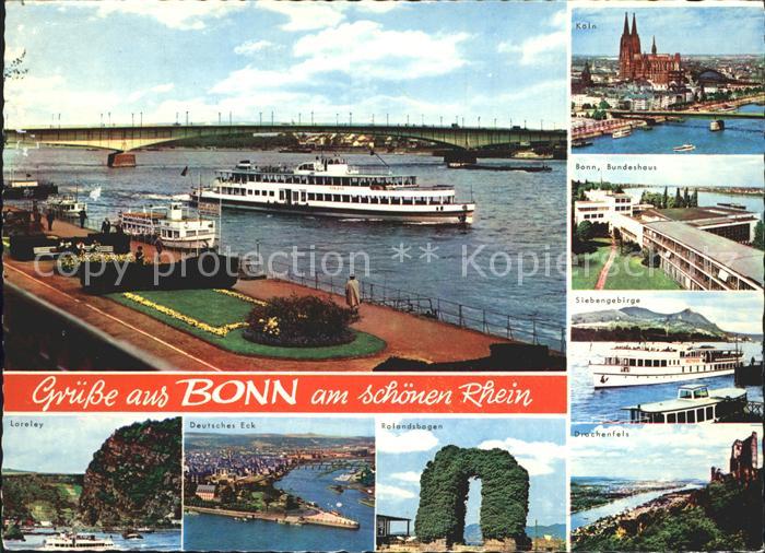 Bonn Rhein Loreley Deutsches Eck Drachenfels