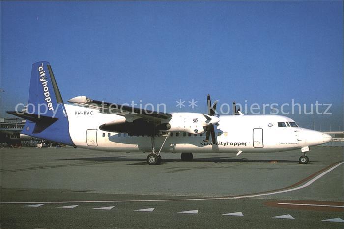 Flugzeuge Zivil KLM Cityhopper Fokker 50 PH-KVC