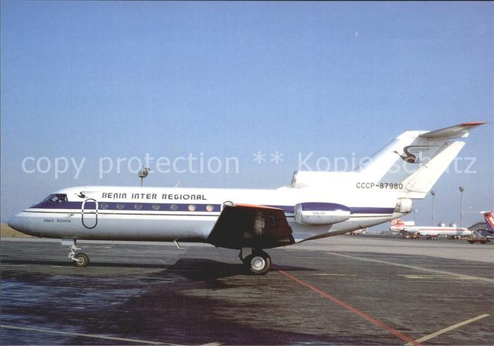 Flugzeuge Zivil Benin Inter Regional Yak 40 cn 9530344 CCCP-87980