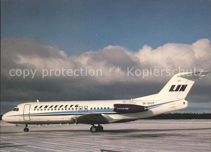 Flugzeuge Zivil Linieflyg Fokker F-28ae-400 SE-DGP