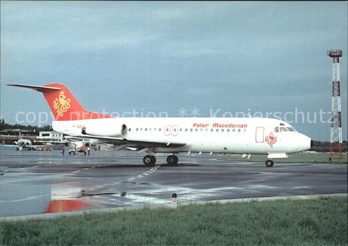 Flugzeuge Zivil Palair Macedonian Fokker F28 FEllowship