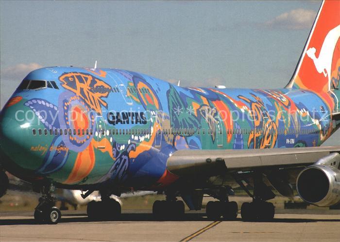 Flugzeuge Zivil Qyntas Nalanji Dreaming Boeing B747-338 VH-EBU Cn 23223