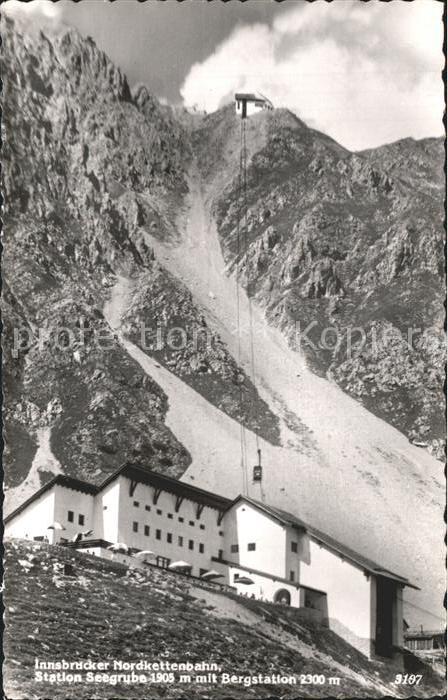 Innsbruck Nordkettenbahn Station Seeegrube mit Bergstation
