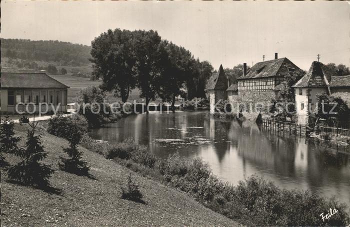 Weissenburg Bayern Stadtmauer am Seeweiher