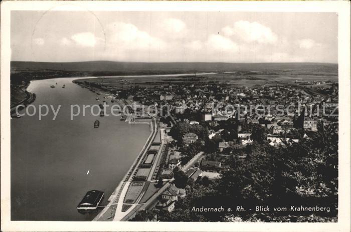 Andernach Rhein Rheinland-Pfalz Blick vom Krahnenberg