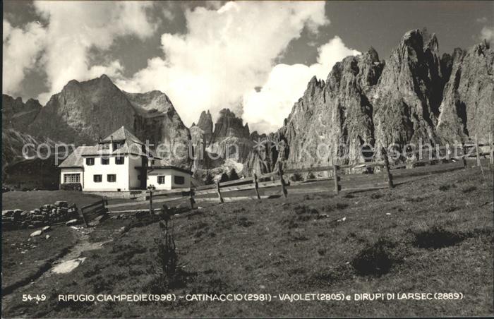 Rifugio Ciampedie Catinaccio Vajolet Dirupi di Larsec