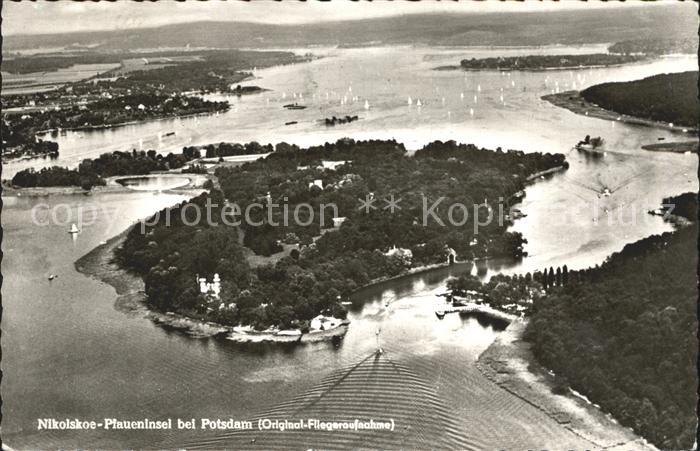 Nikolskoe Berlin Fliegeraufnahme Pfaueninsel bei Potsdam