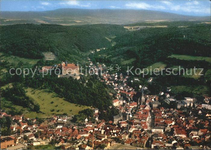 Kulmbach Bayern Fliegeraufnahme mit Plassenburg