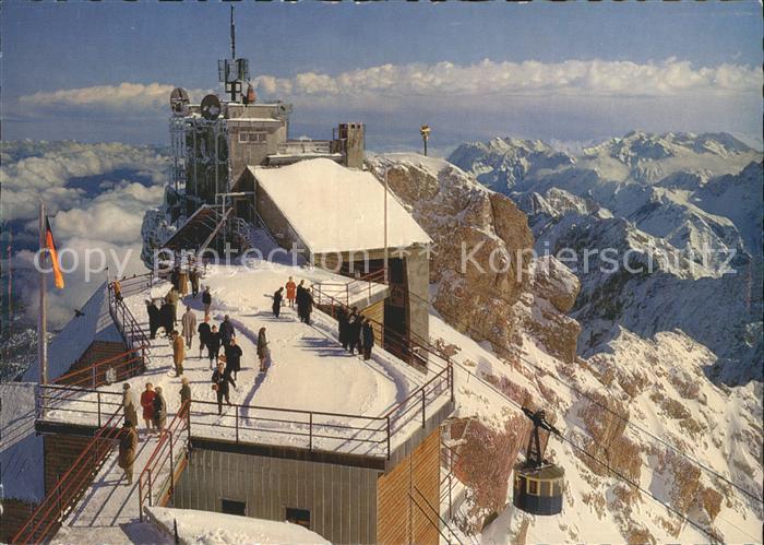 Zugspitze Gipfelterrasse mit Bergstation