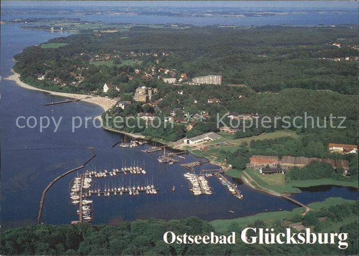 Gluecksburg Ostseebad Fliegeraufnahme Segelhafen