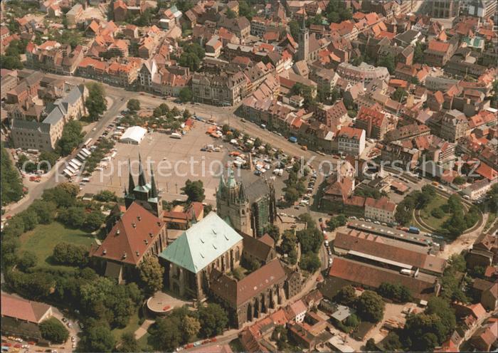 ERFURT  CITY Fliegeraufnahme Domplatz mit Mariendom