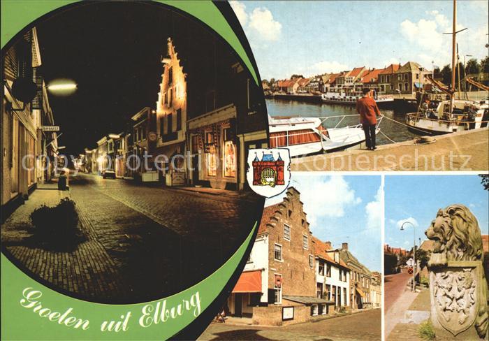 Elburg Hafen und Strassepartie bei Nacht